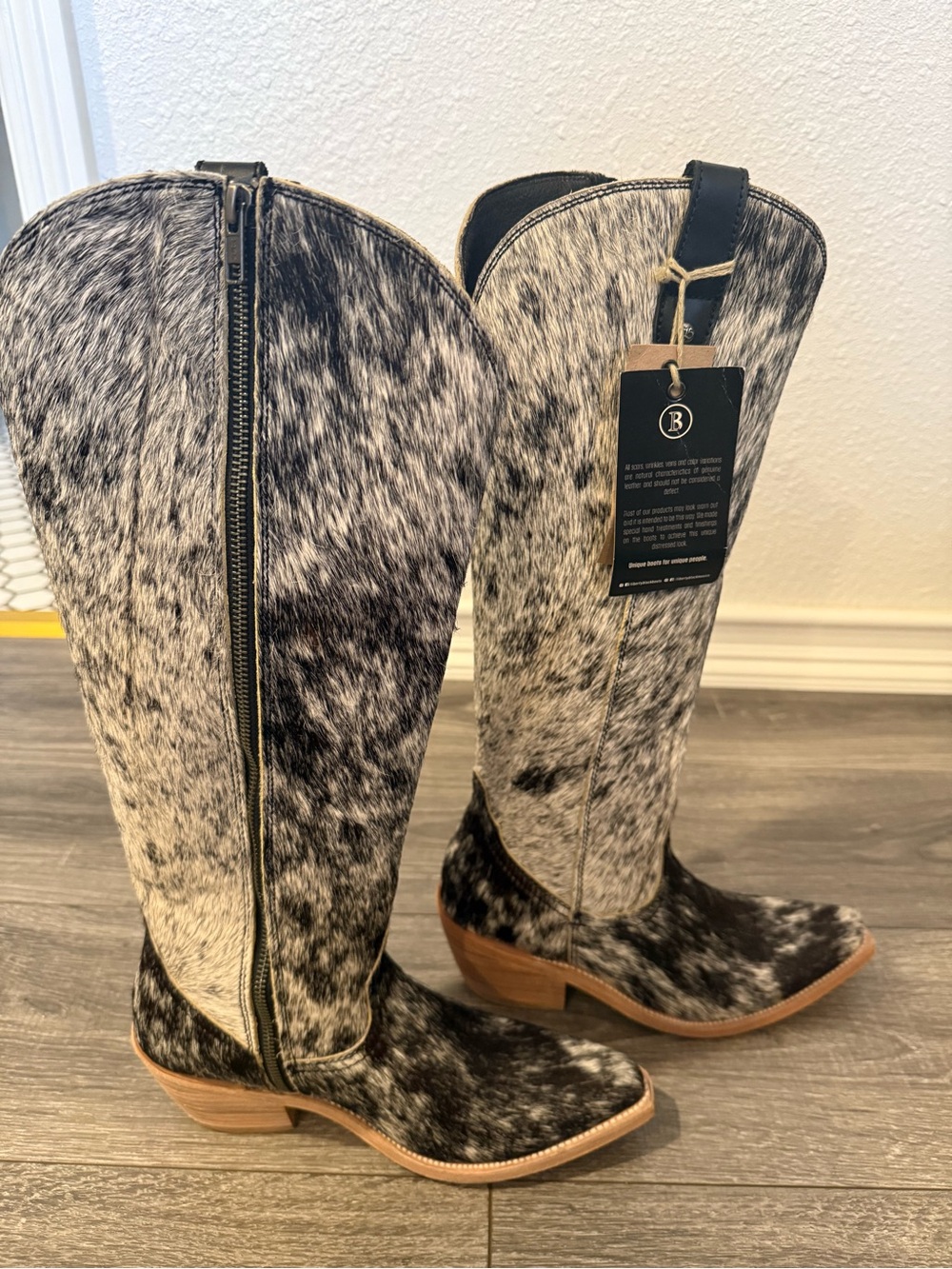 Liberty Black Cinthia Cowhide Tall Western Boots - Picture 3 of 11